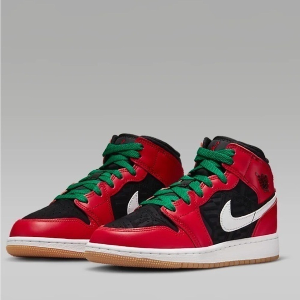Nike Air Jordan 1 Mid SE Christmas (GS). Youth size 5.5.
